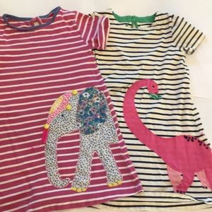 Mini Boden appliqué dresses 5-6Y